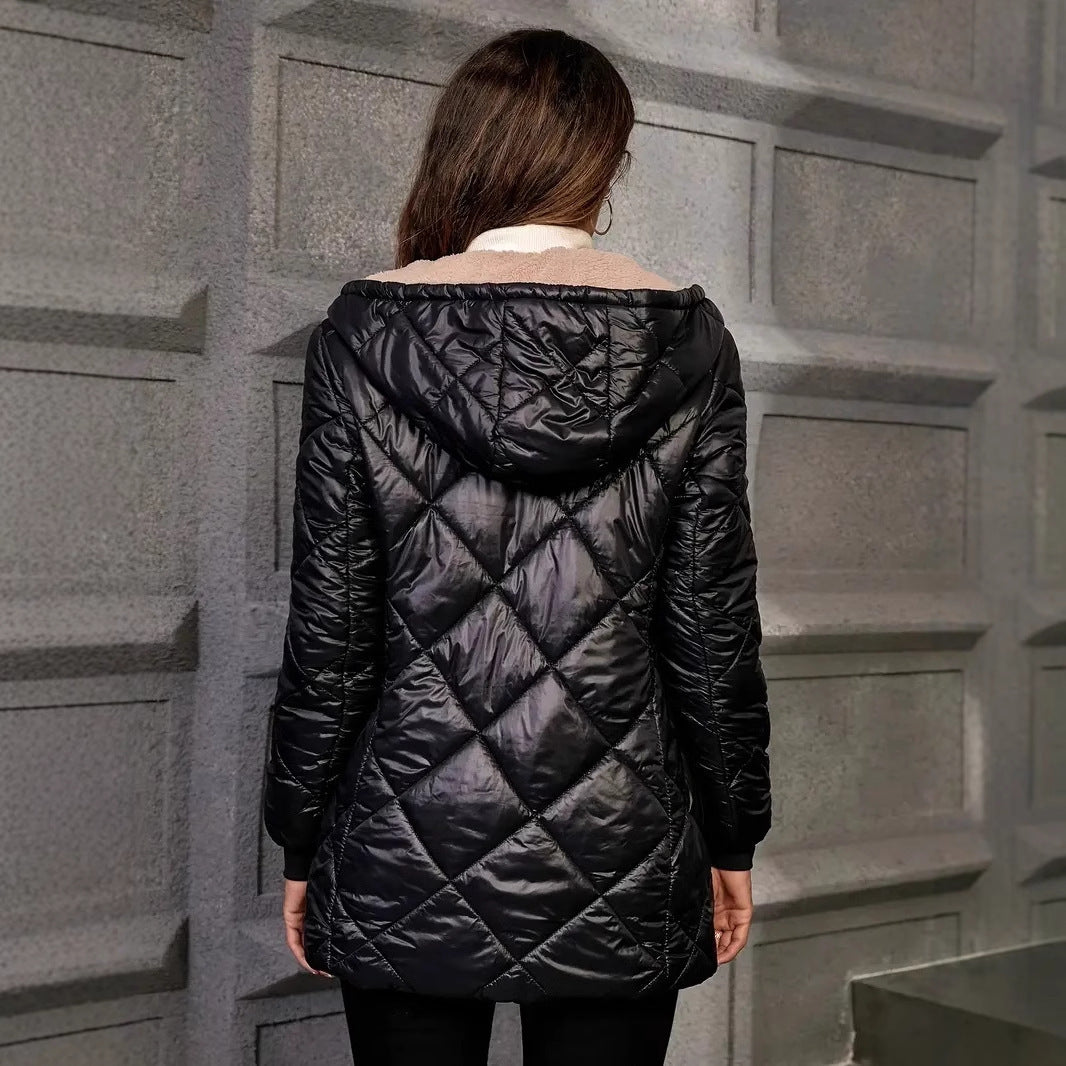 Autumn And Winter Long Sleeves Diamond Lattice