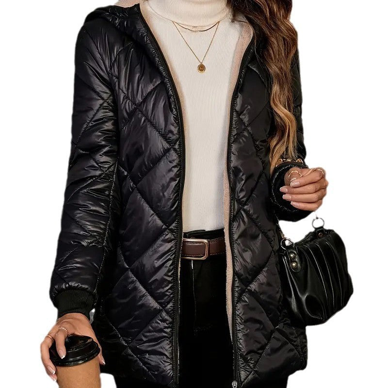 Autumn And Winter Long Sleeves Diamond Lattice