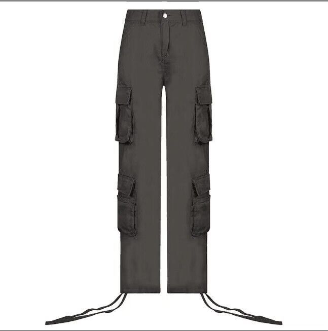 Autumn And Winter European And American Women's Clothing Tooling Straight-leg Trousers