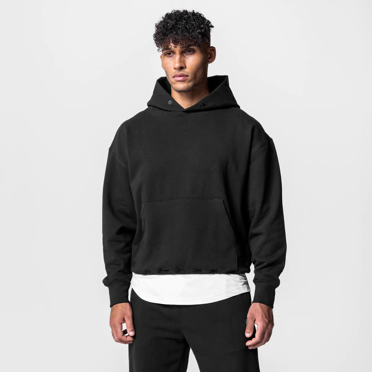 Men's Thick Cotton Hoodies Training Sets Casual Sports Kits Pullover Hooded Top With Pants Sweatshirts Gym Running Tracksuits - Sophinity