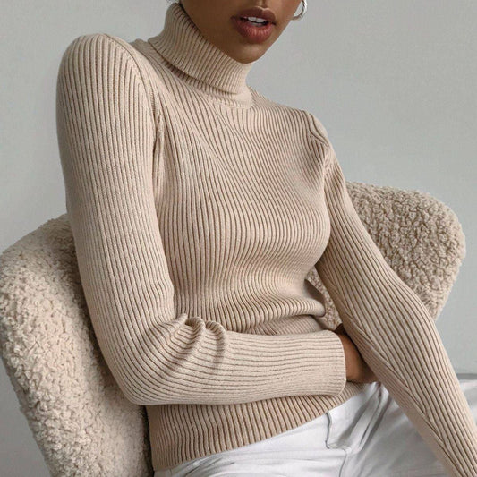 Women's Knitwear Turtleneck Pullover - Sophinity