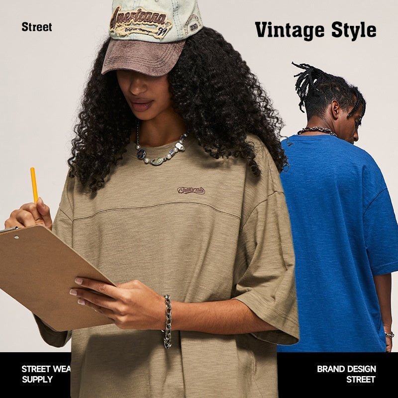 Summer New Loose Pulp - pulling Printed Short - sleeved T-shirt - Sophinity