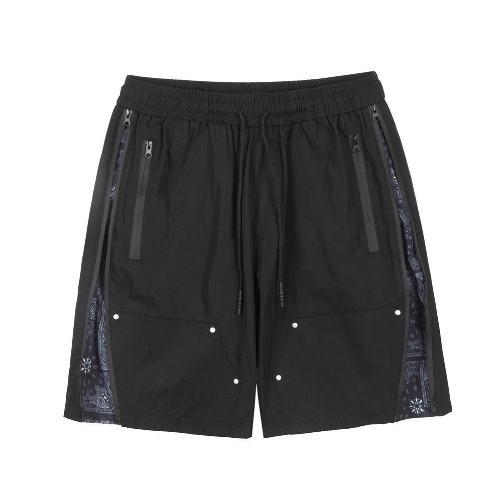 Mechanical Style Workwear Shorts Men's Summer American High Street
