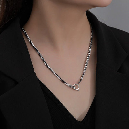 Necklace For Women Ins Hip Hop 925 Sterling Silver European And American Entry Lux Niche Personality - Sophinity