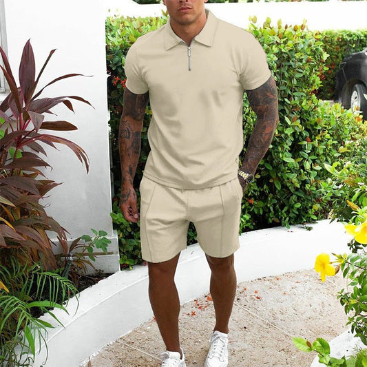 Men's Short - sleeved Shorts Casual Suit Two - piece Suit - Sophinity