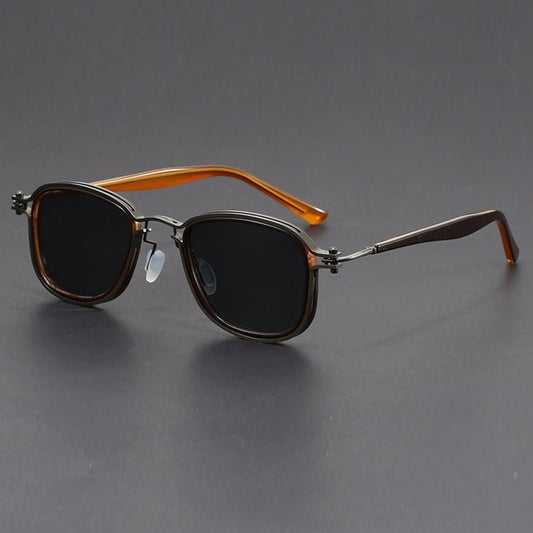 Retro Square Frame Metal Sunglasses - Sophinity