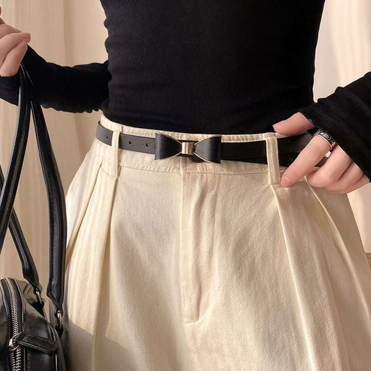 Women's Korean - style Bow Thin Belt All - matching - Sophinity