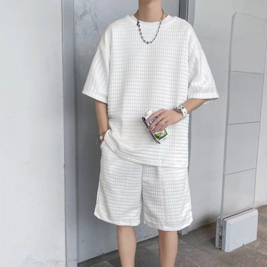 Loose Short Sleeve T-shirt Shorts Trendy Handsome Casual Two - piece Suit - Sophinity