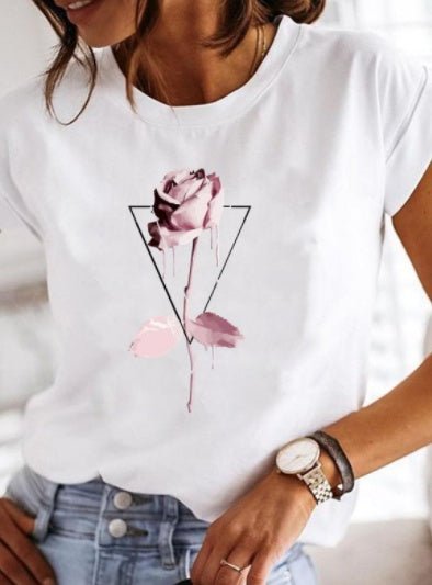 Women's Love Beauty Hip Hop Short Sleeve T Shirt - Sophinity