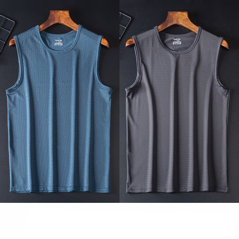 Loose Large Size Wide Shoulder Sports Quick - drying Breathable Sleeveless T-shirt - Sophinity