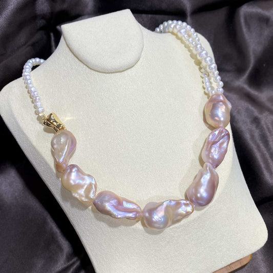 Long Autumn And Winter Natural Baroque Pearl Necklace For Women - Sophinity
