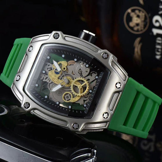 Two Hands Turn Dial Personalized Skeleton Transparent Quartz Watch - Sophinity