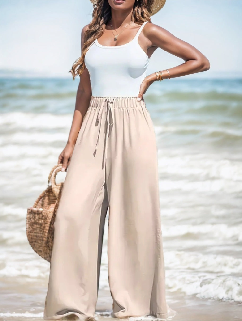 Comfortable And Breathable High-waisted Loose Wide-leg Pants For Women's Casual Fashion - Sophinity