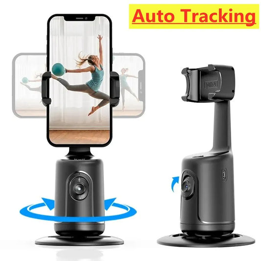 360 Auto Face Tracking Gimbal AI Smart Phone Holder for Video Vlogging Live Streaming | Auto Stabilizer Tripod for iPhone & Android