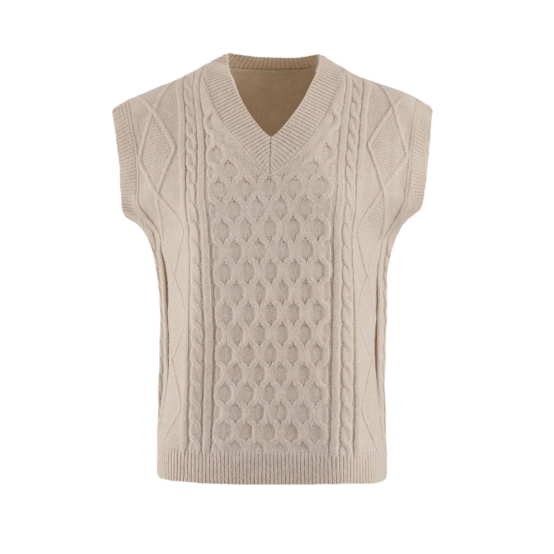 Women's V-neck Twisted Solid Color Top Sweater - Sophinity