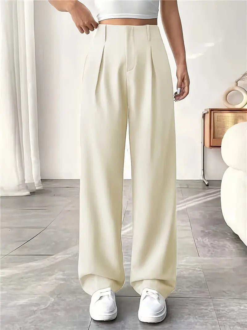 Autumn And Winter High Waist All-matching Wide Leg Leisure Suit Pants For Women - Sophinity