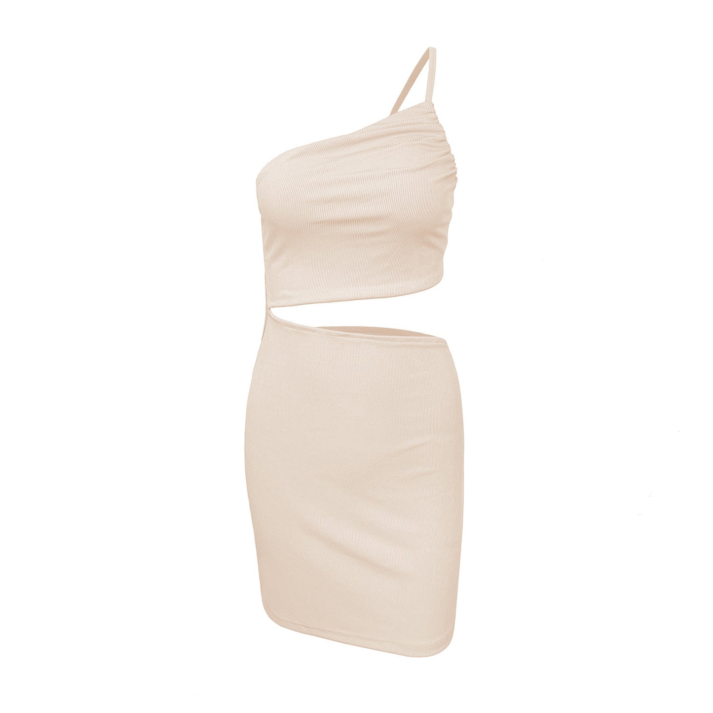 Women's Niche One - shoulder Drawstring Dress With A Sense Of Design - Sophinity
