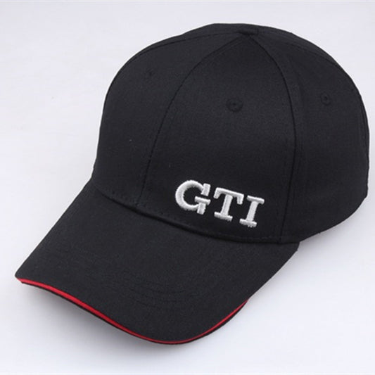 Black GTI Golf Baseball Hat with Red Accent for Stylish Sun Protection